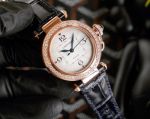 High Quality Classic PASHA DE CARTIER Watch Rose Gold Case With Diamond Bezel Watch